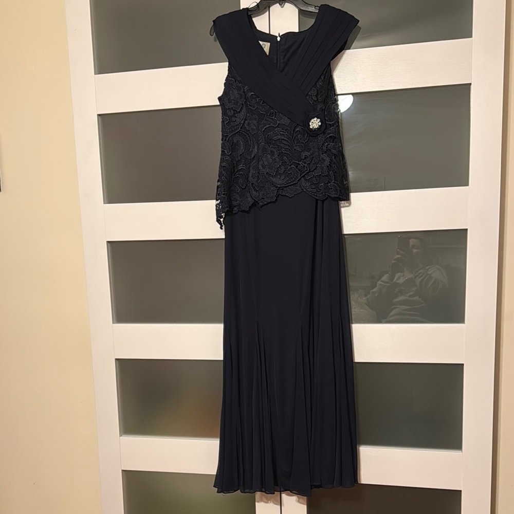 Elegant Navy Evening Dress